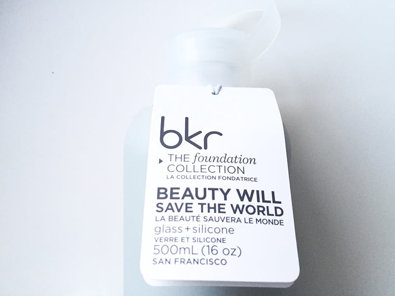 bkr glass water bottle packaging natural Beauty Wise Up